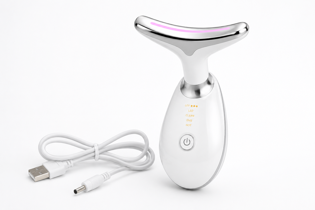 EMS Thermal Neck Lifting And Tighten Massager Electric Microcurrent Wrinkle Remover
