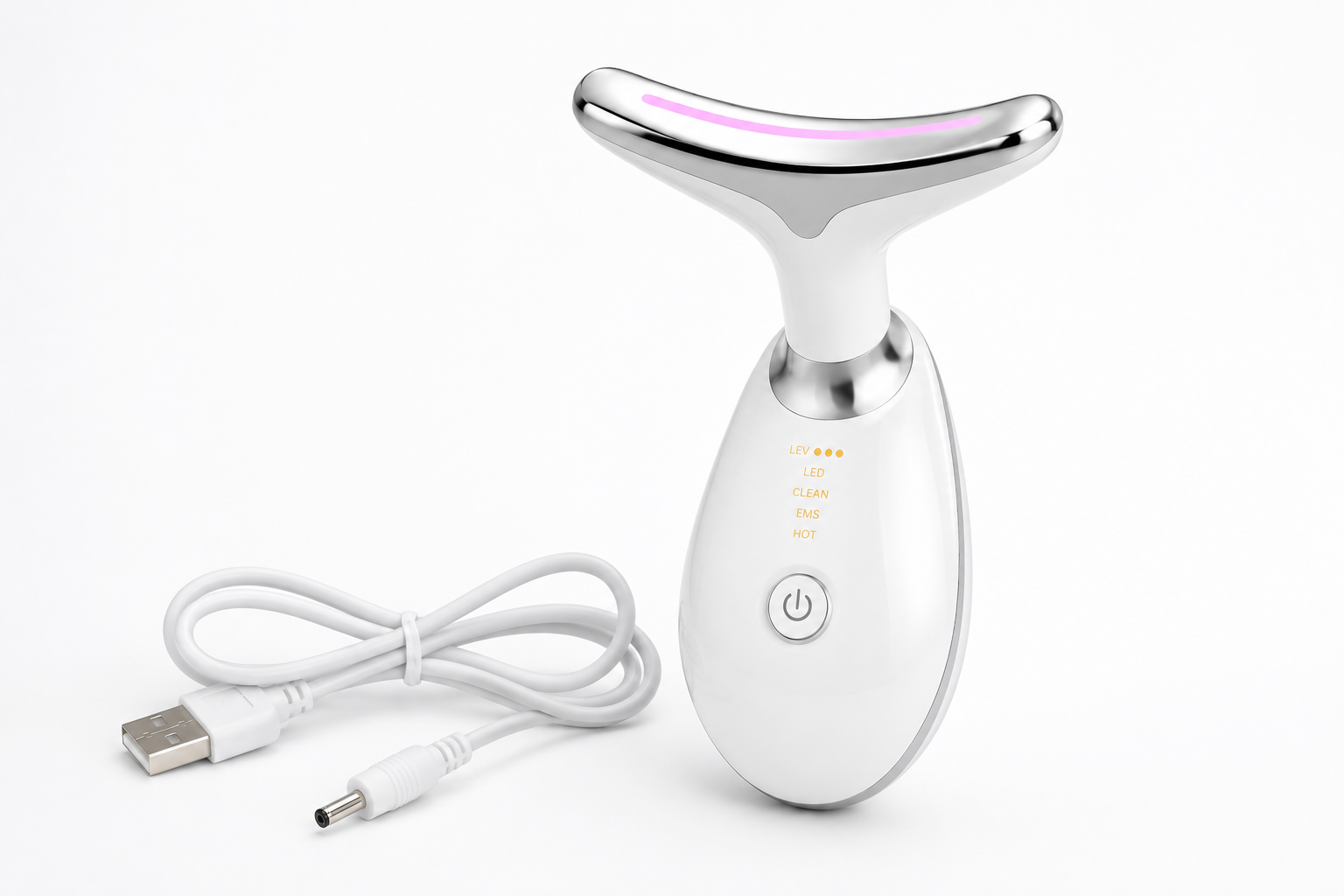 EMS Thermal Neck Lifting And Tighten Massager Electric Microcurrent Wrinkle Remover