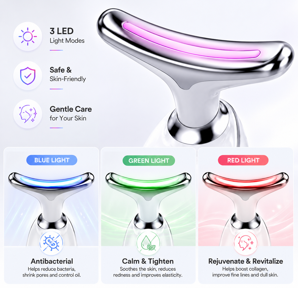 EMS Thermal Neck Lifting And Tighten Massager Electric Microcurrent Wrinkle Remover