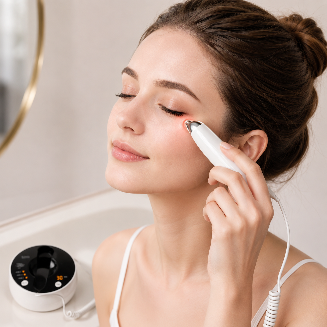 Beauty instrument RF home facial lifting and tightening artifact