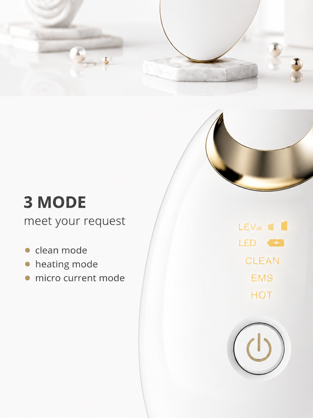 EMS Thermal Neck Lifting And Tighten Massager Electric Microcurrent Wrinkle Remover