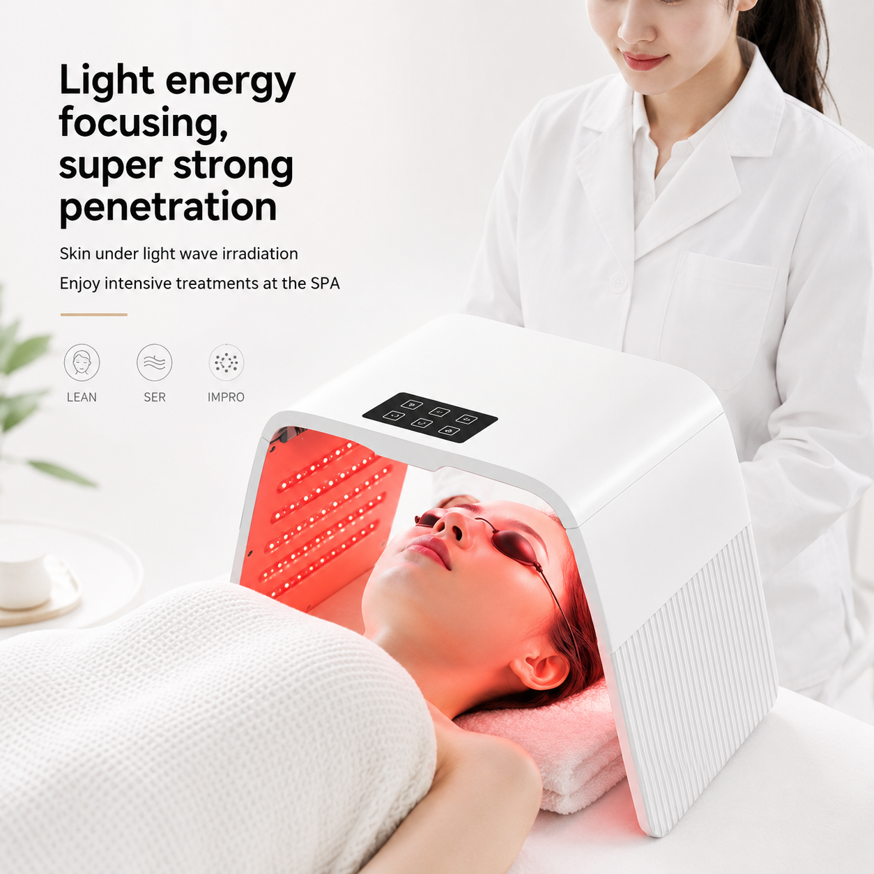 Beauty Instrument Red And Blue Light Cold Spray Large Row Lamp